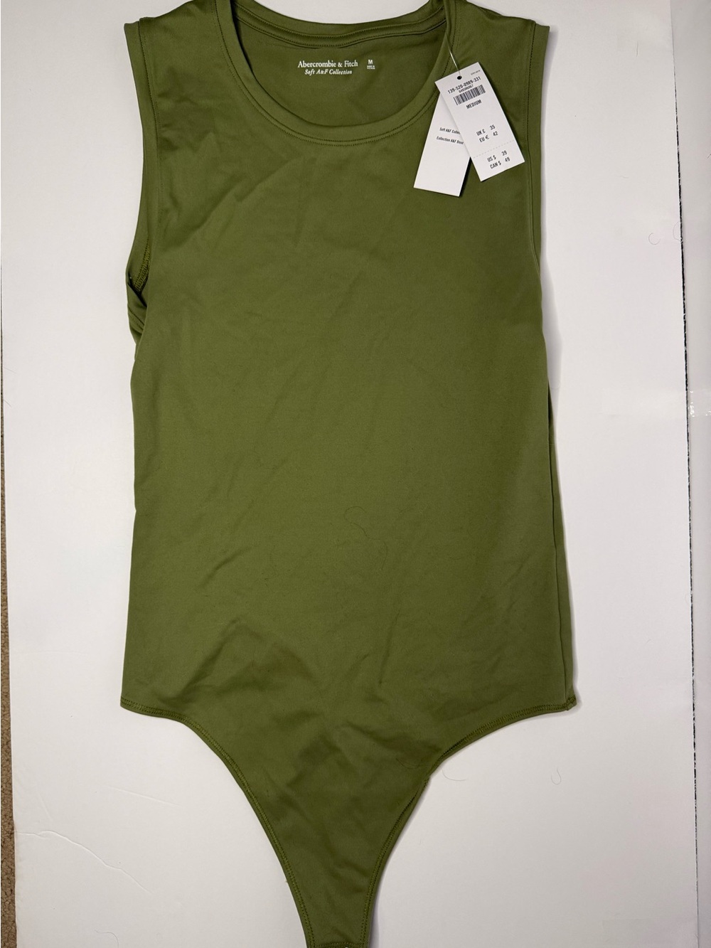 Abercrombie & Fitch Olive Green Sleeveless Bodysuit